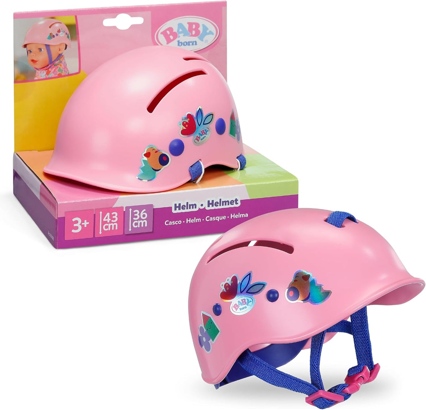 BABY born Puppenhelm rosa 43cm – Zapf Creation Puppenzubehör