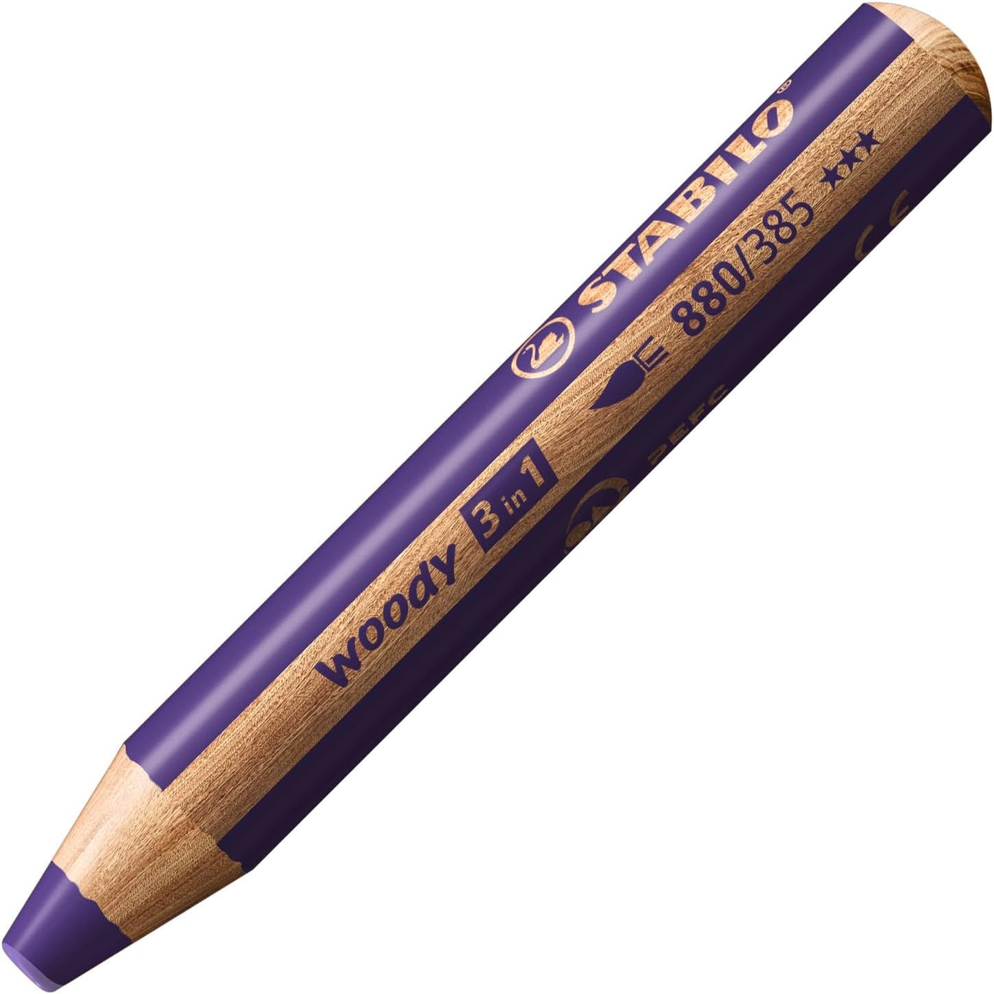 STABILO woody 3in1 Buntstift Violett 10 cm