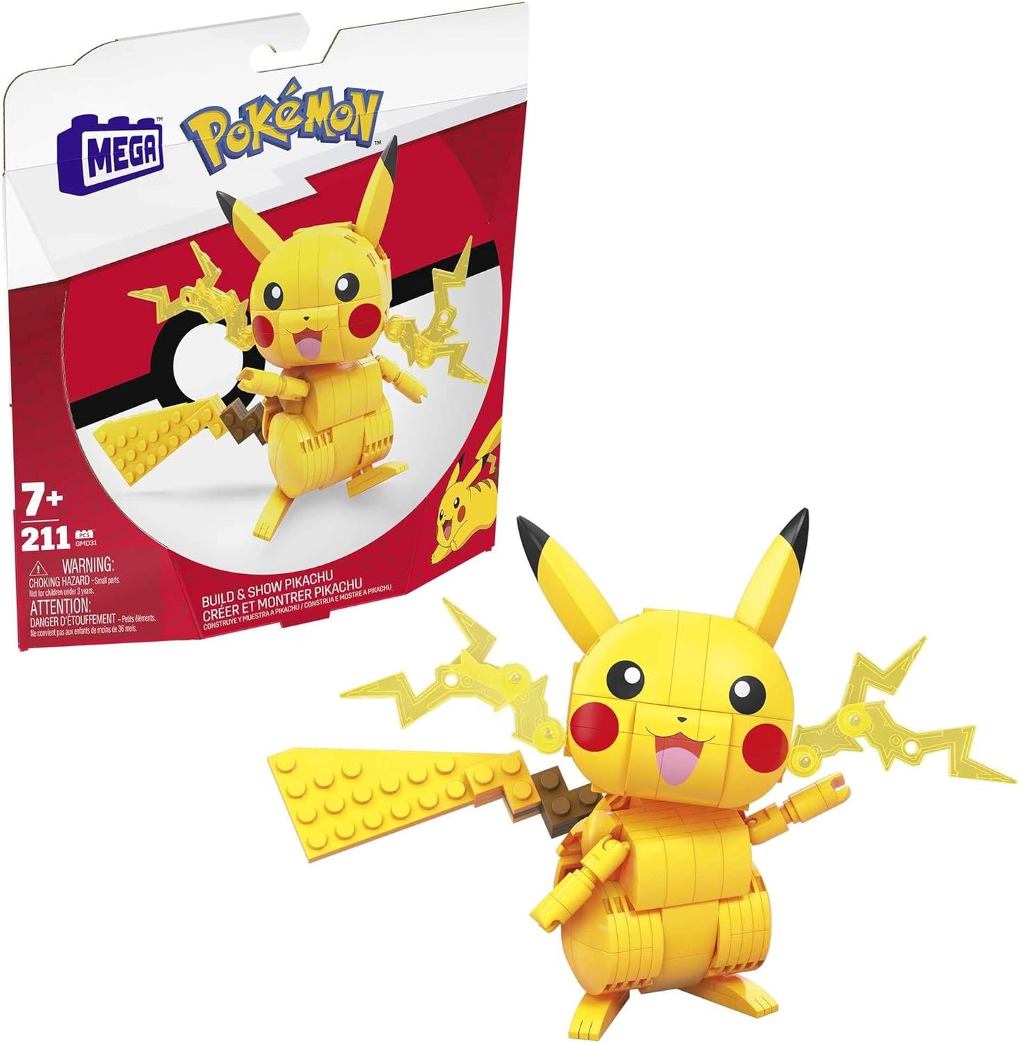 MEGA CONSTRUX GMD31 Pokémon Pikachu - 211 Teile