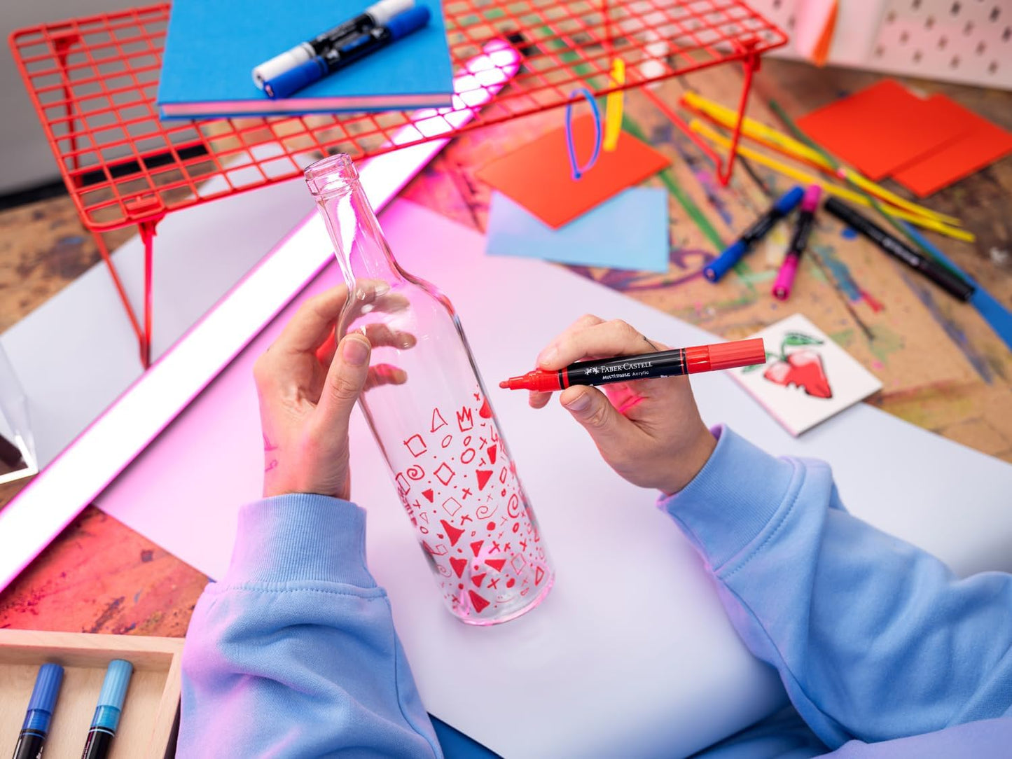 Faber-Castell Multimark Acrylic Marker 2er Set Schwarz & Weiß