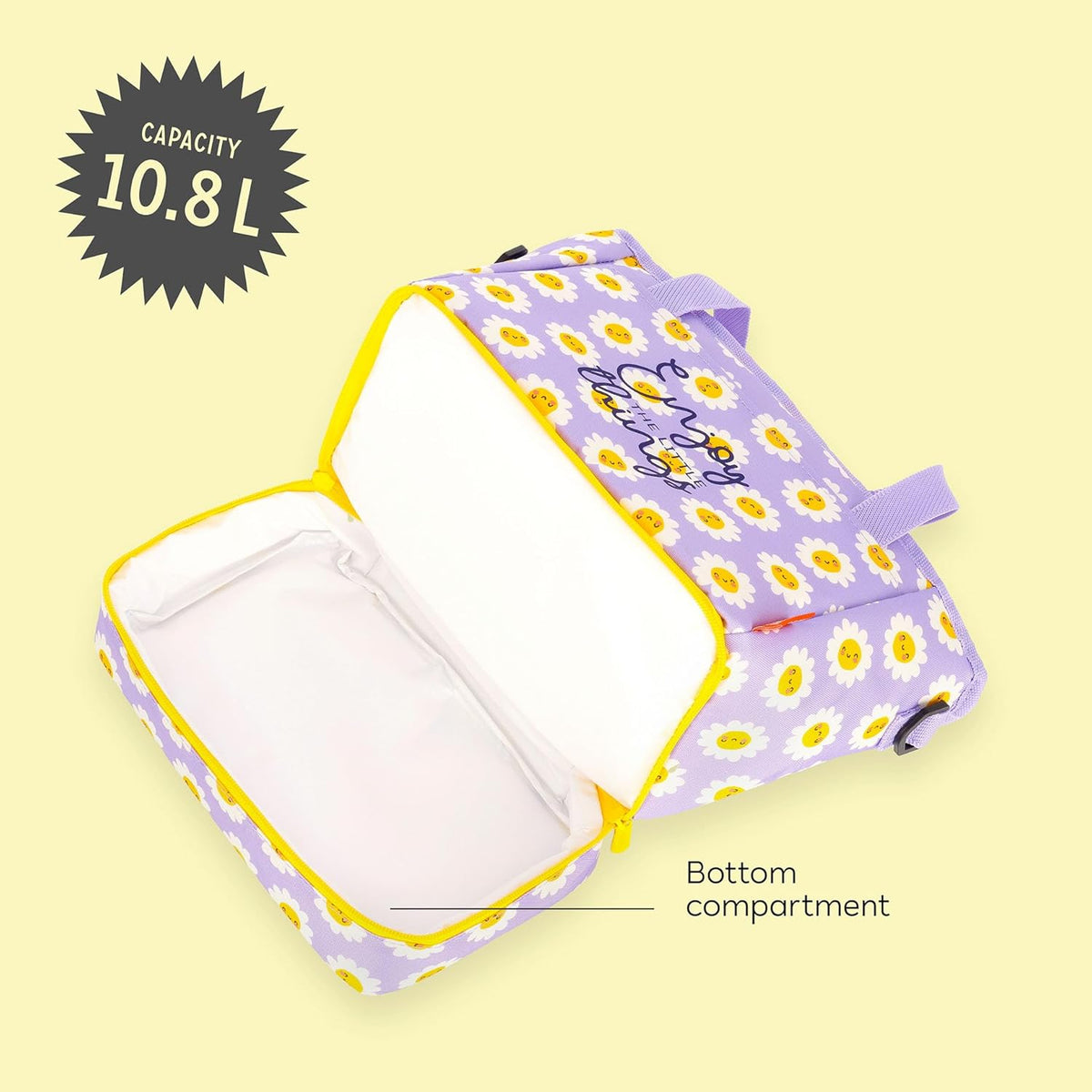 Legami Lunch Bag Daisy, 10,8 L, 33x22x15 cm, RPET