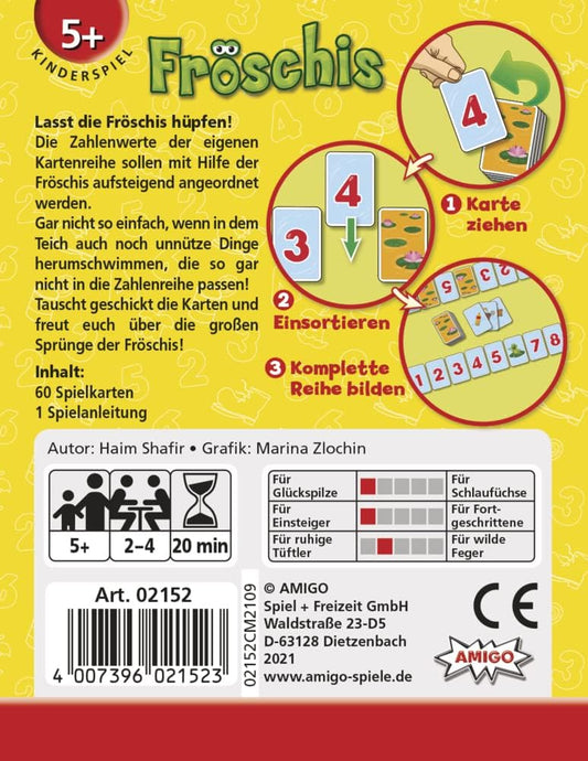 AMIGO Fröschis Kinderspiel für 2–4 Spieler ab 5 Jahren