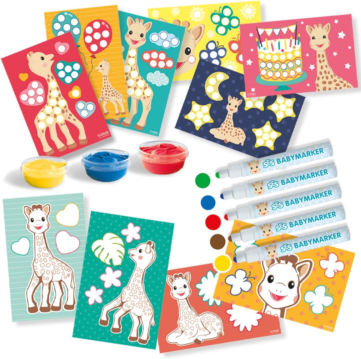 SES Sophie la girafe Fingermalerei & Ausmalen ab 1 J.