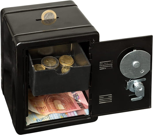 Idena Spartresor Metall schwarz 12x10x16cm mit Zahlenschloss