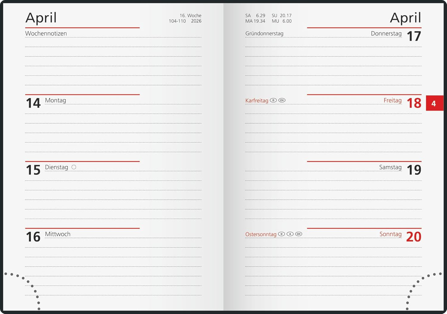 Taschenkalender 2026 - Wochenplaner im handlichen Format