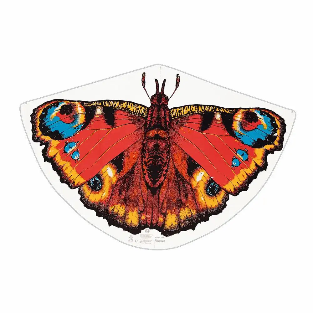 Einleinerdrachen Pfauenauge - Spektakulärer Flugdrachen 92x62cm für Kinder & Erwachsene