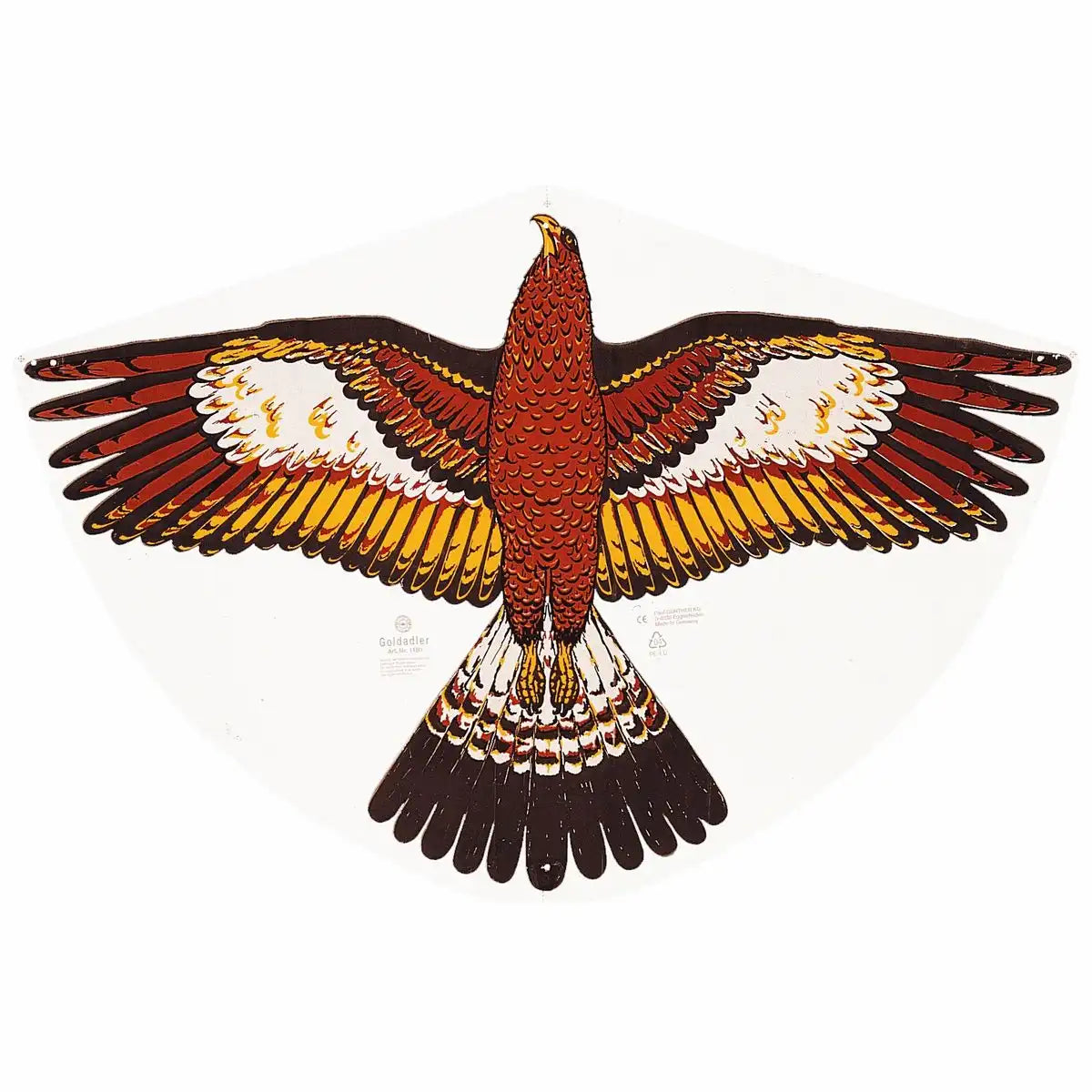 Goldadler Kinder-Drachen 92x62cm - Stabiler PE Einleiner für endlosen Flugspaß