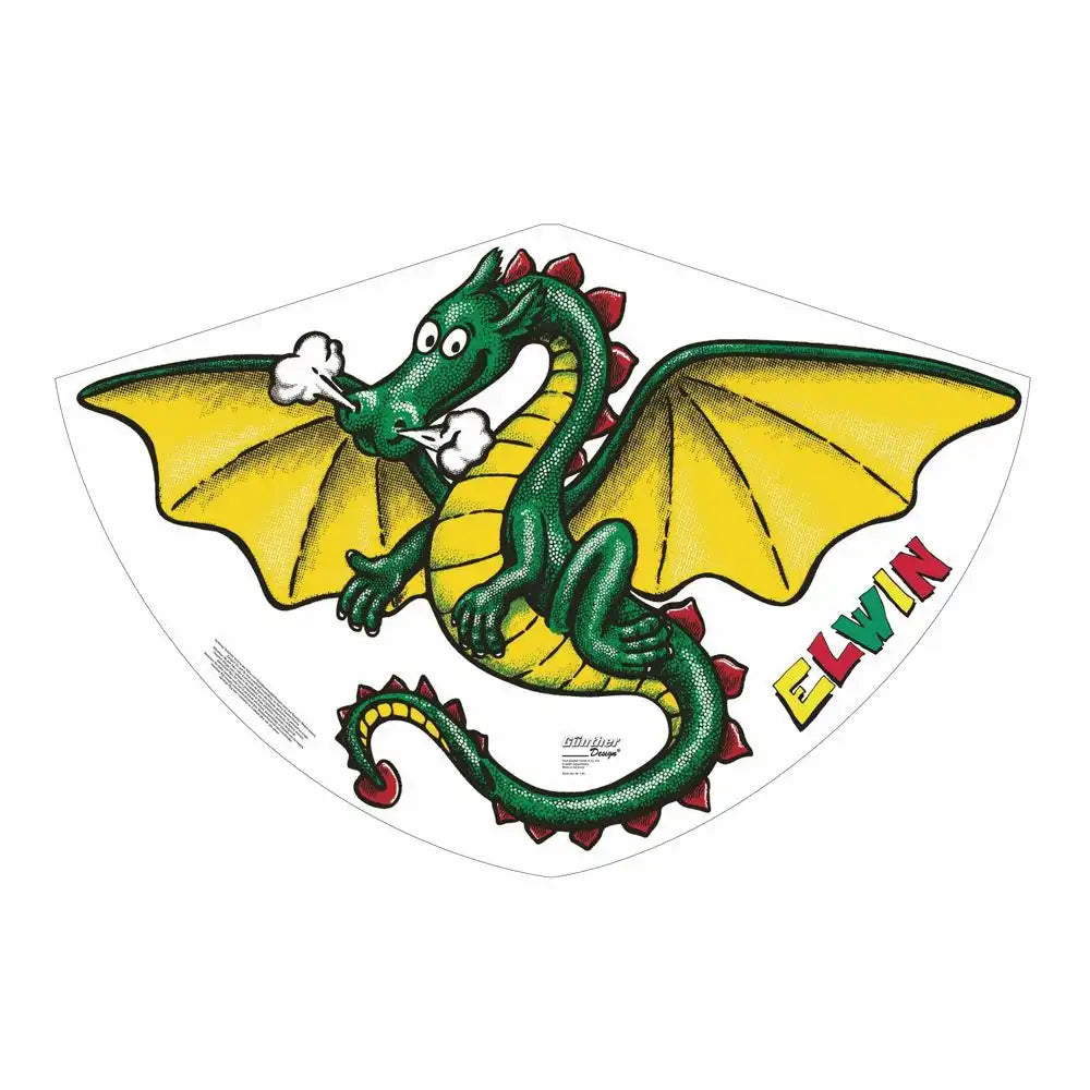 Einleinerdrachen Elwin - Bunter Flugdrache 92x62cm für Kinder & Erwachsene