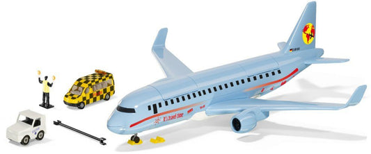 Verkehrsflugzeug mit Zubehör