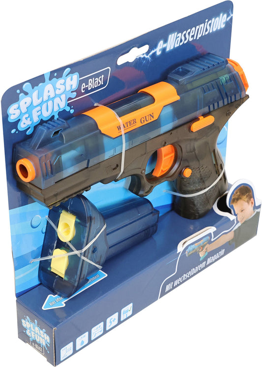 Splash & Fun Wasserpistole elektrisch 23,5 cm – Akku