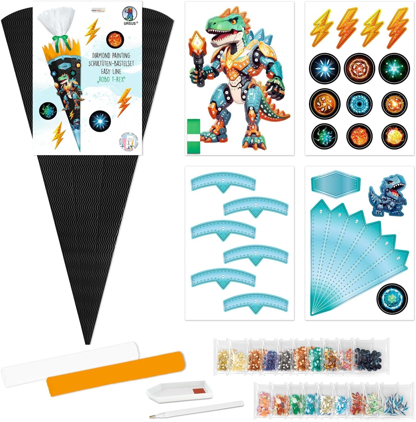 Ursus Schultüten-Bastelset Robo T-Rex 68 cm