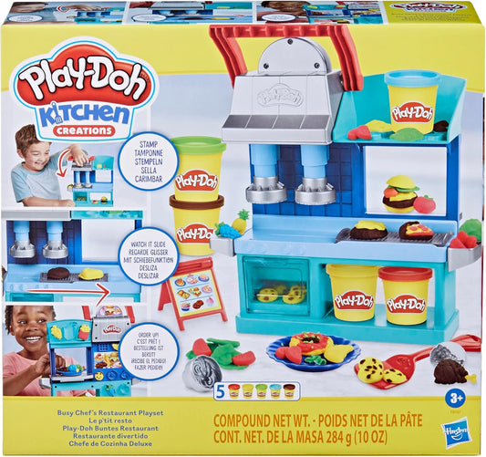 Play-Doh Kreativbox Buntes Restaurant - 30+ Werkzeuge & Knete