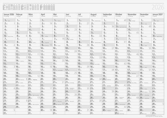 BRUNNEN Wandkalender Young Design 2024/2025