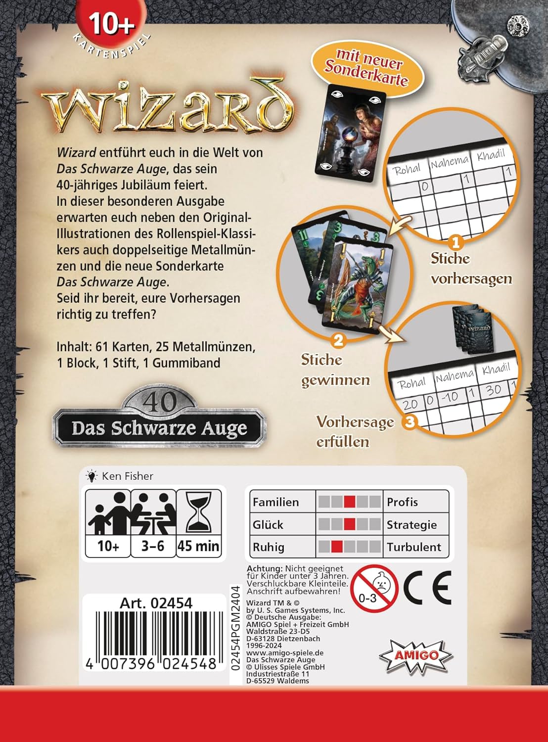 AMIGO Wizard – Das Schwarze Auge Kartenspiel (40. Jubiläum)