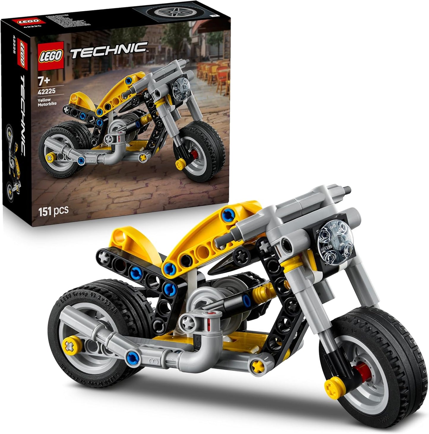LEGO TECHNIC Gelbes Motorrad - Modellbau Set ab 7 Jahren