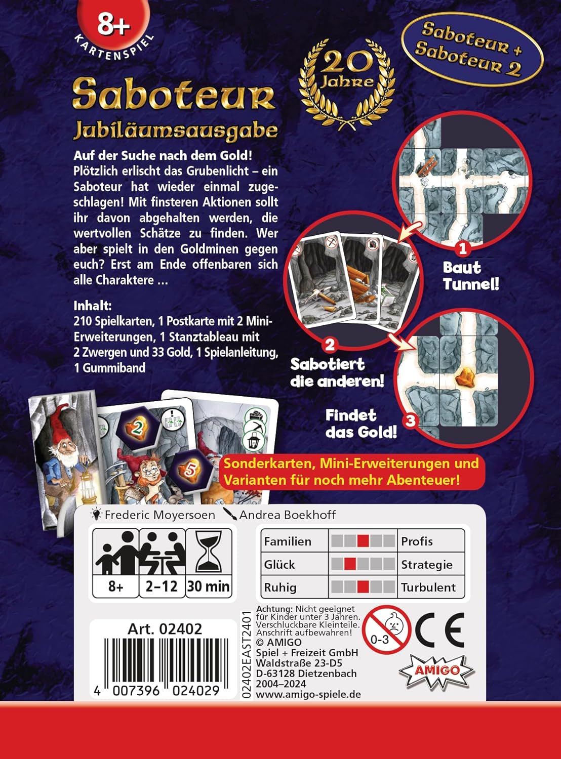 Saboteur 20 Jahre-Edition – AMIGO Kartenspiel 02402