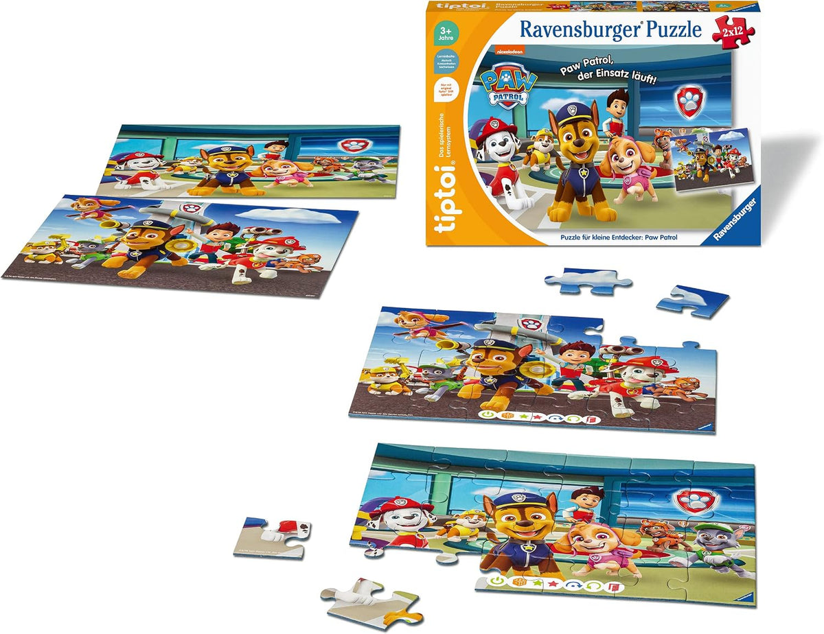 Ravensburger tiptoi PAW Patrol Puzzle, 2 × 24 Teile