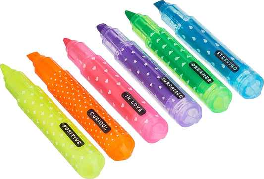 Legami Teddy’s Mood Mini-Textmarker-Set – 6 Farben, Bär