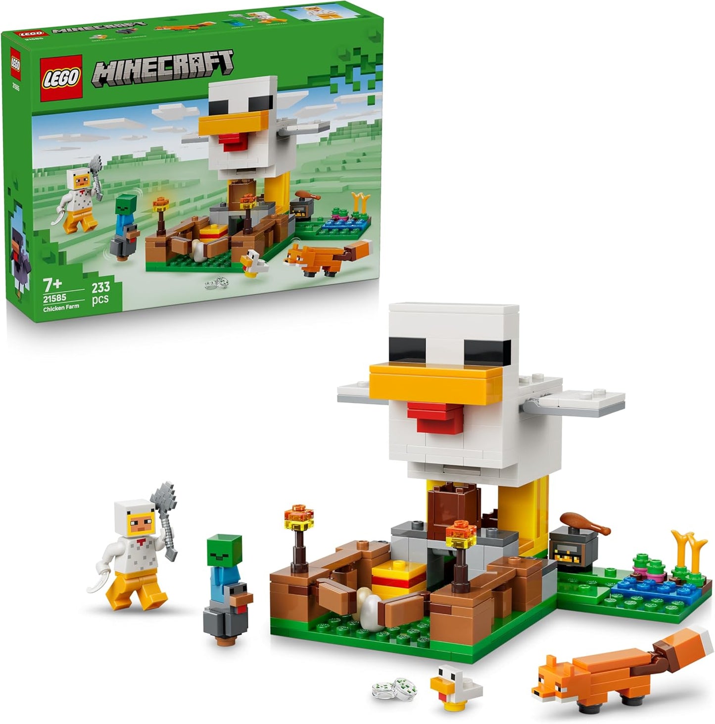 LEGO Minecraft Hühnerfarm - Bauset mit Minifiguren ab 7 Jahren