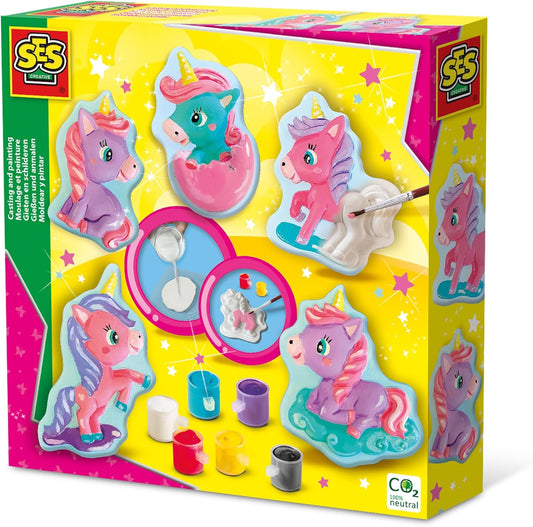 SES Creative Gießen und Anmalen Baby-Einhörner - Kreativset für Kinder