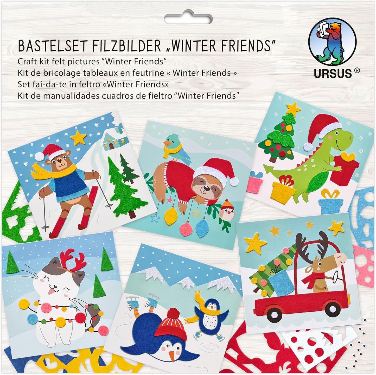 Ursus Filz-Bastelset Winter Friends - 6 Motivkarten