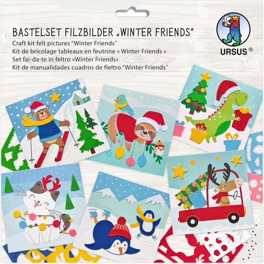Ursus Filz-Bastelset Winter Friends - 6 Motivkarten