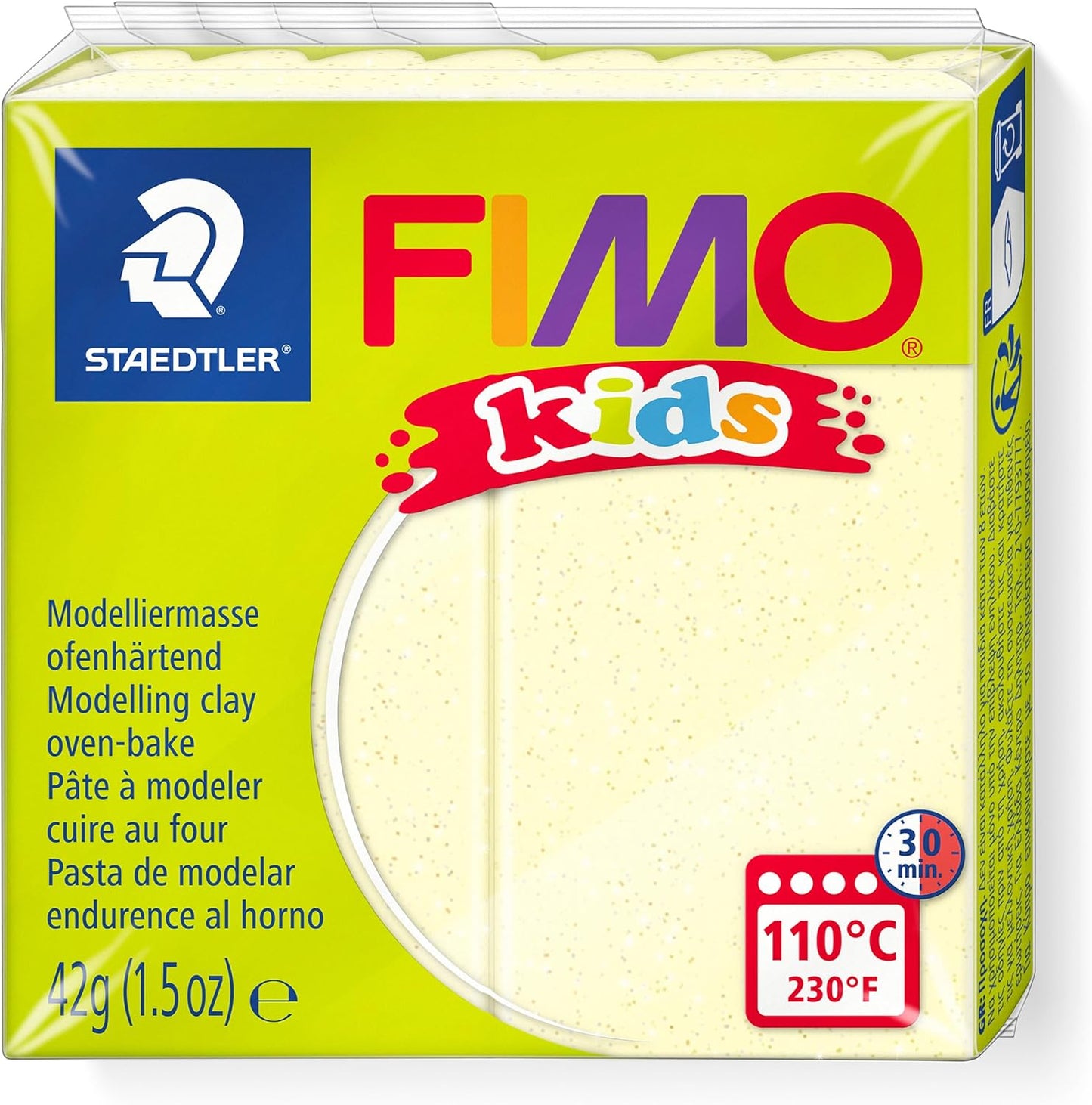 FIMO kids Modelliermasse perlglanz gelb 42g - Bastelspaß