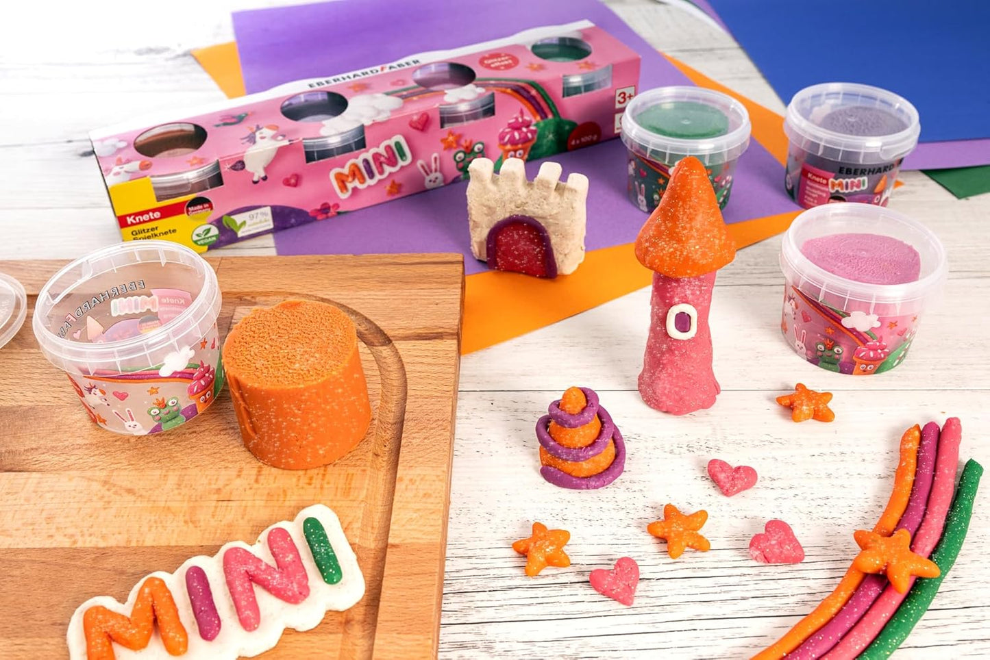 Eberhard Faber Spielknete Glitzer 4er-Set