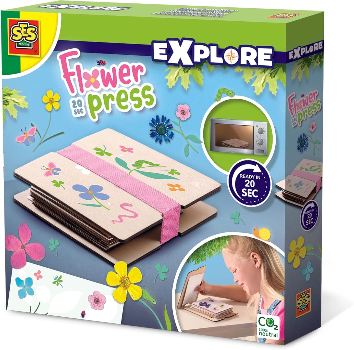 SES Creative Blumenpresse für Kinder - Trockenblumen in 20 Sekunden