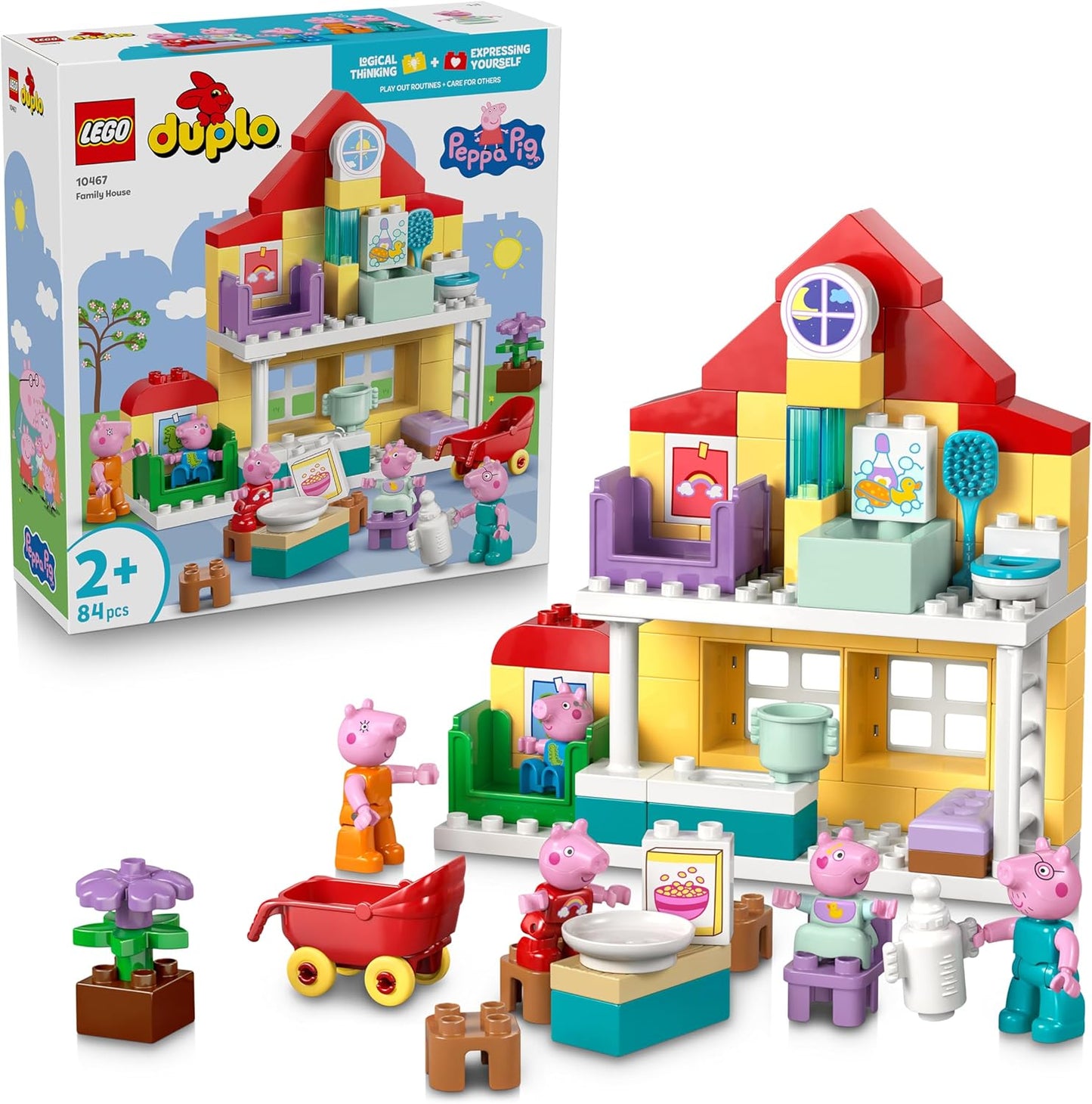 LEGO DUPLO Peppa Pig Familienhaus - 5 Figuren Set ab 2 Jahren