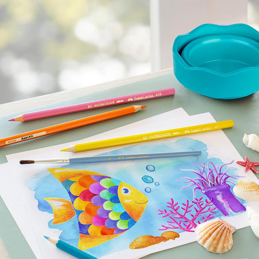 Faber-Castell Wasserbecher Clic&Go türkis