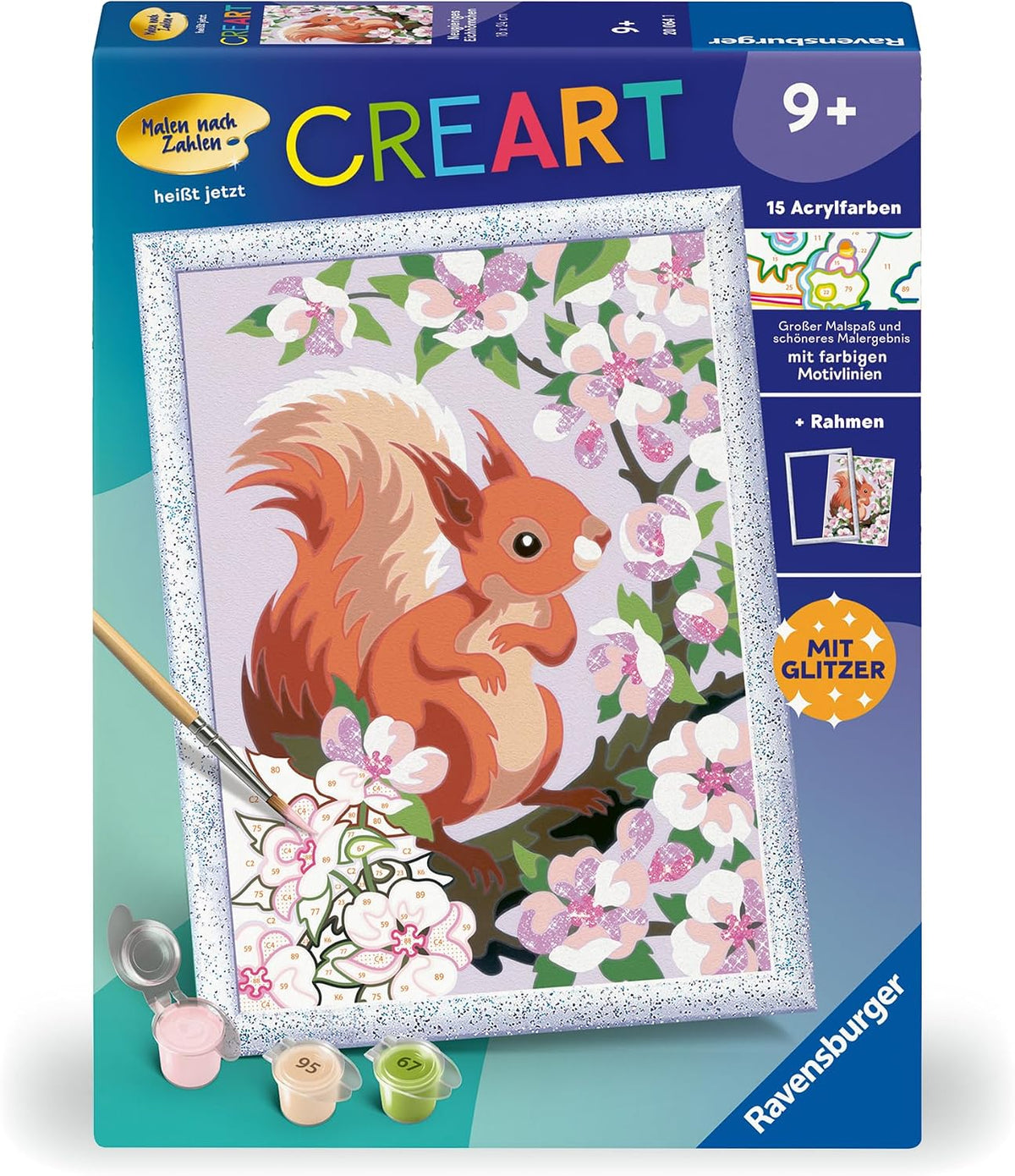 Ravensburger CREART Malen nach Zahlen – Neugieriges Eichhörnchen