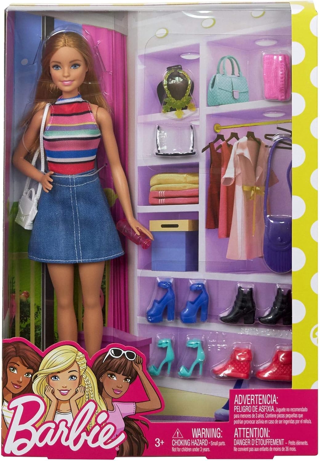 Mattel BARBIE Puppe mit Jeansrock und Accessoires