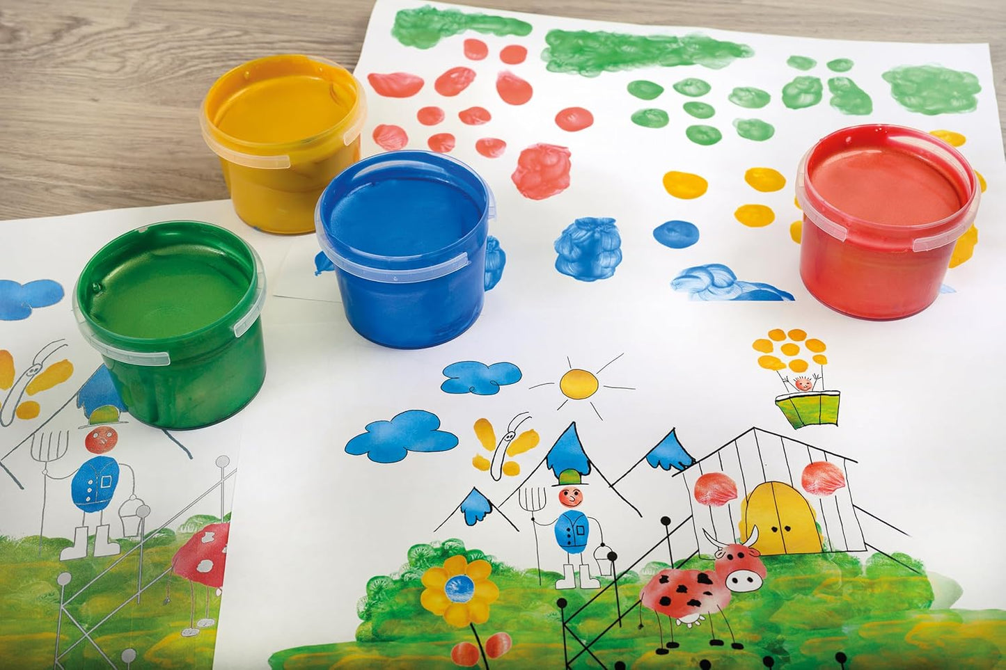 Eberhard Faber Fingerfarbe EFA Color 6er-Set Neon