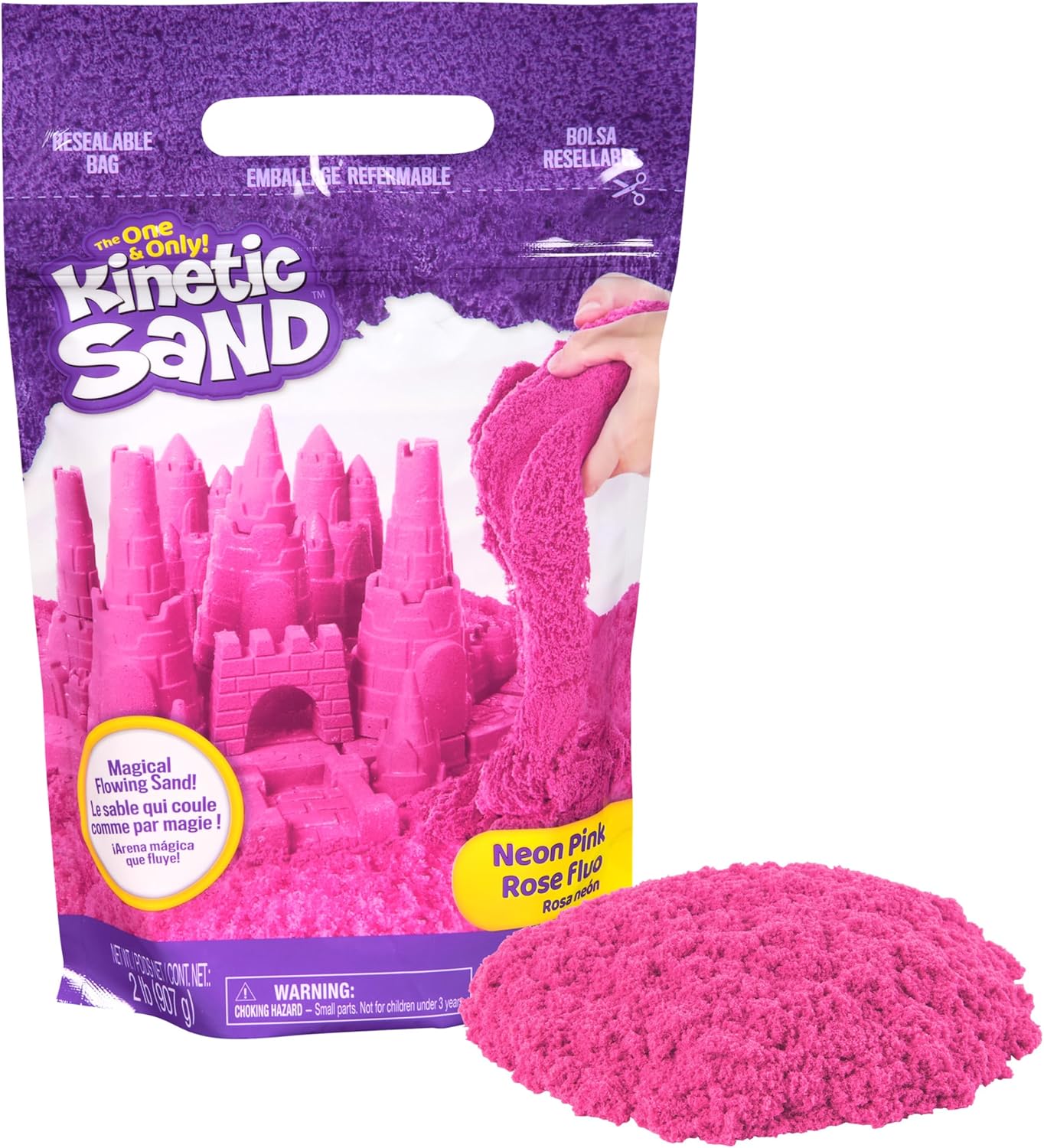 Kinetic Sand Colour Bag pink 907 g Indoor-Sandspiel ab 3 J.