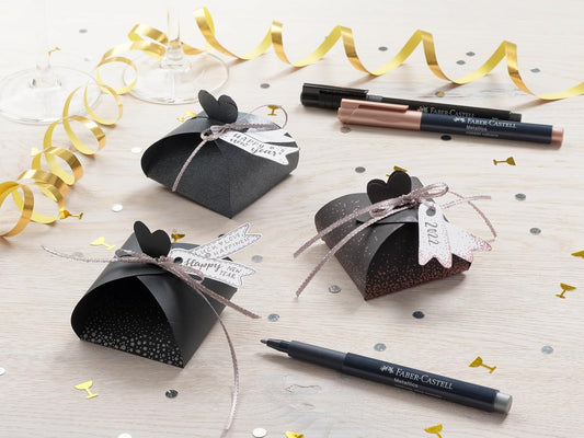 FABER-CASTELL Metallics Marker 12er Set - 1,5mm Faserspitze