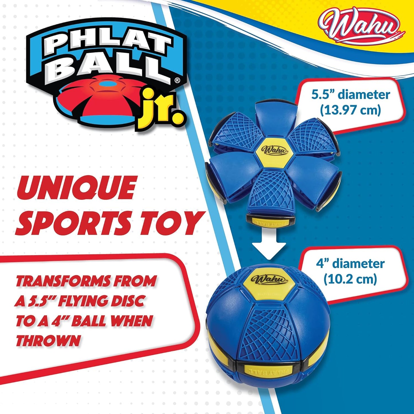 Phlat Ball Junior blau - 2in1 Frisbee & Ball kompakt