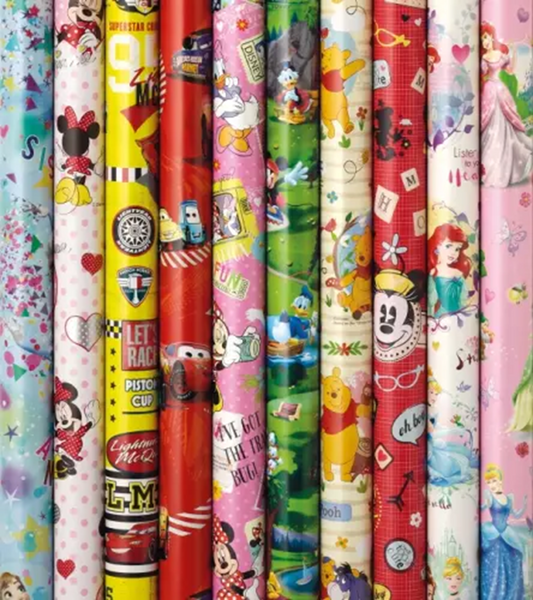 Disney Geschenkpapierrolle 2m x 70cm - 1 zufälliges Motiv