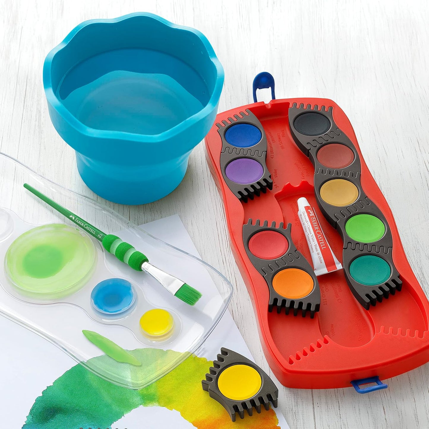 Faber-Castell Wasserbecher Clic&Go türkis