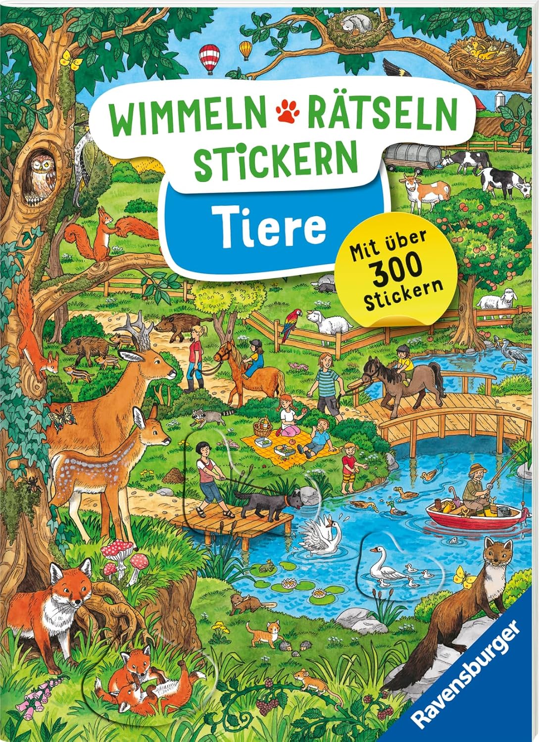 Wimmeln, Rätseln, Stickern: Tiere