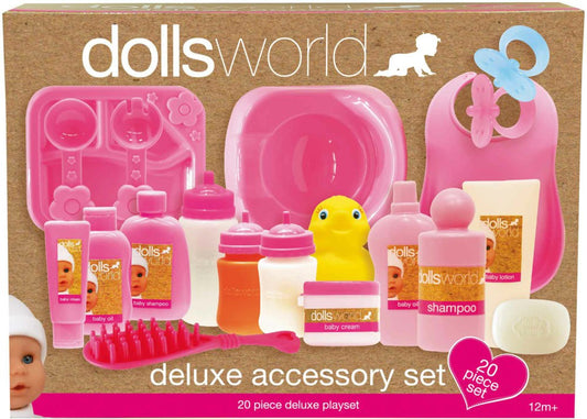 Dolls World Deluxe Puppen-Set - Komplettes Spielset für Kinder
