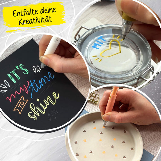 ONLINE Calli.Brush Acrylic Liner Braun 1mm Spitze 12 Farben