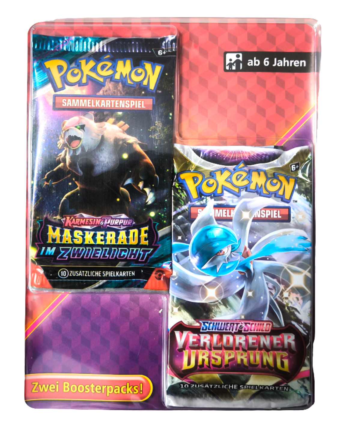 Pokémon - Verlorener Ursprung & Maskerade im Zwielicht - 2 Booster Packs (deutsch) Clumshell Blister