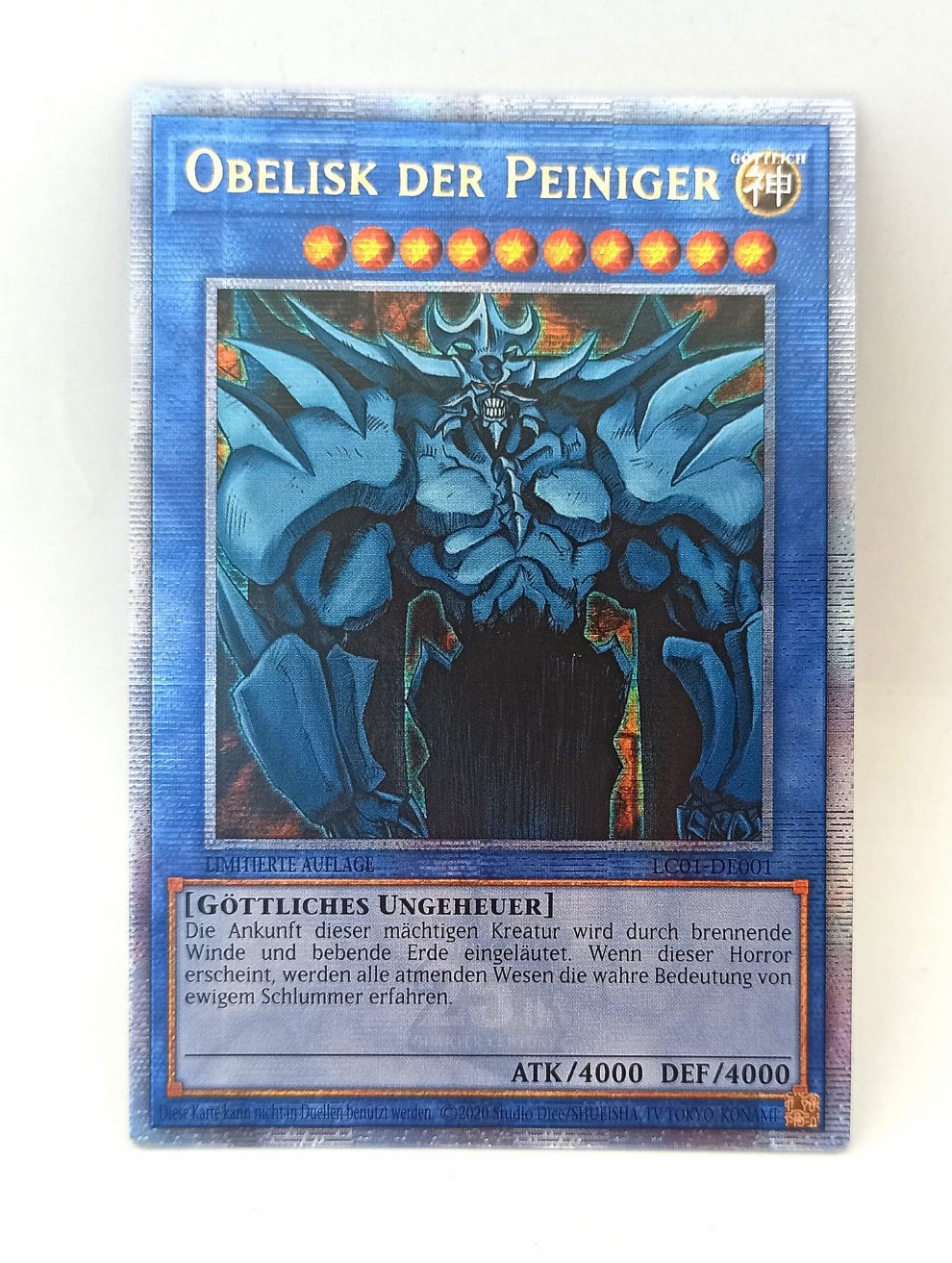 Yu-Gi-Oh! Obelisk der Peiniger- LC01-DE001 - Limitierte Auflage - Quarter Century Secret Rare