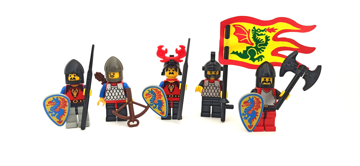 LEGO® Sortiment Minifiguren 5x Castle Kingdoms Drachenritter mit Schwert und Schild