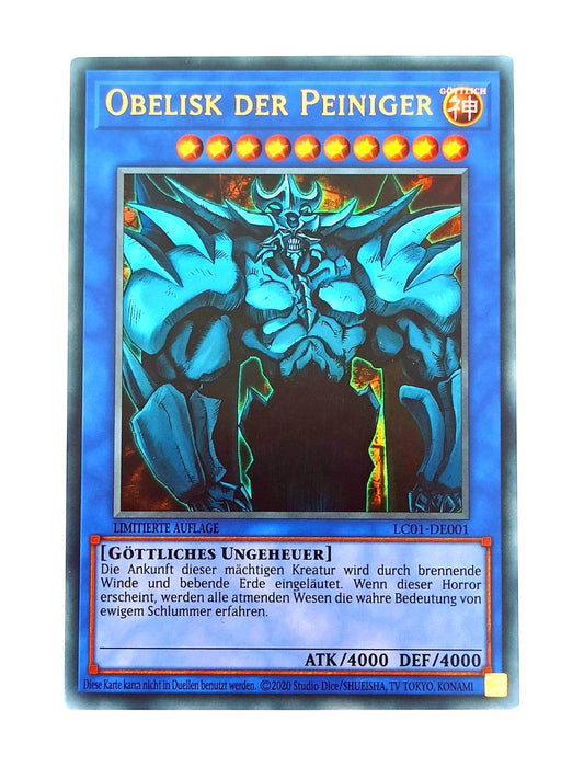 Yu-Gi-Oh!
Obelisk der Peiniger
- LC01-DE001 - Limitierte Auflage - Ultra Rare