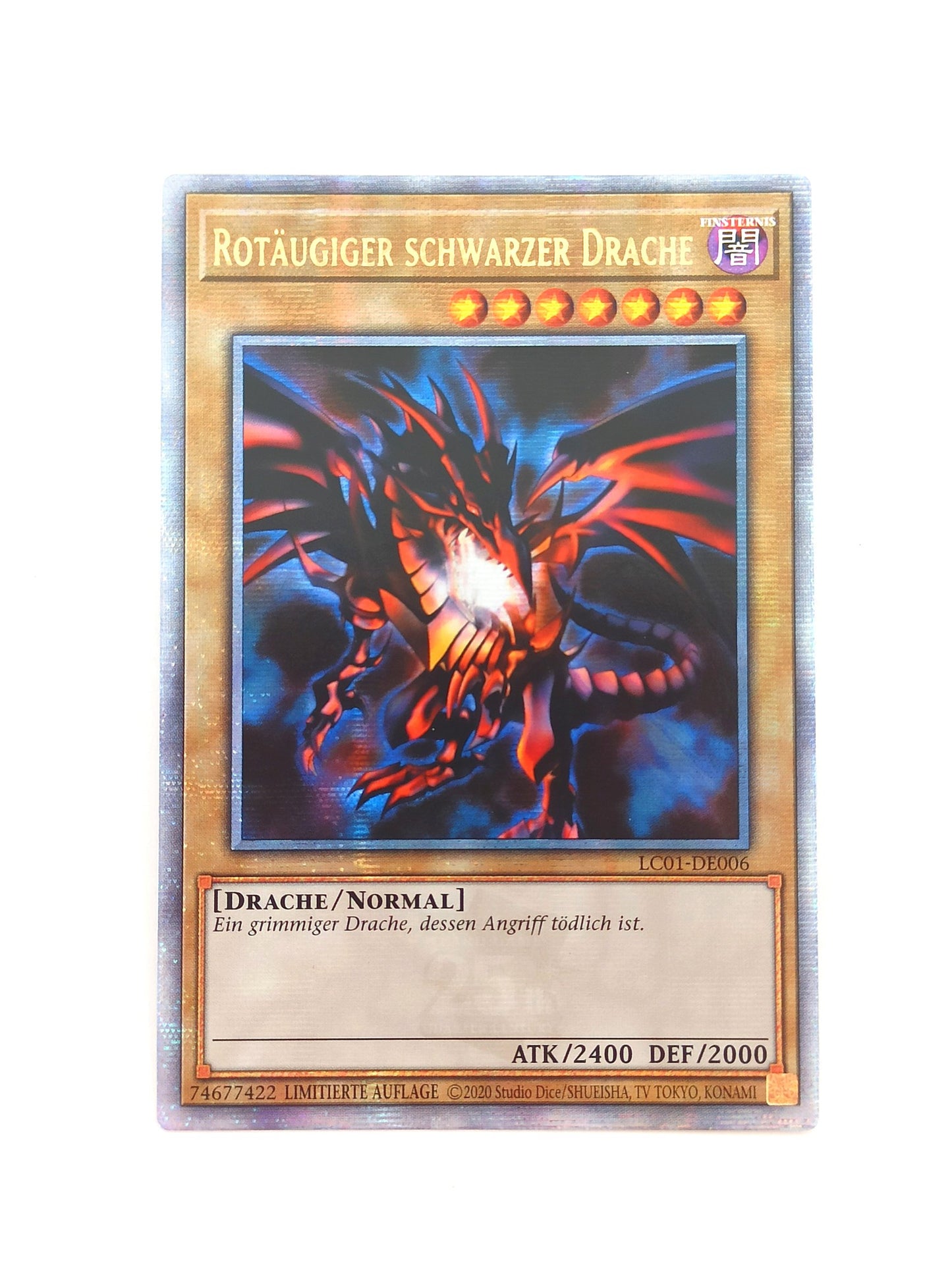 Yu-Gi-Oh! Rotäugiger Schwarzer Drache
- LC01-DE006 - Limitierte Auflage - Quarter Century Secret Rare