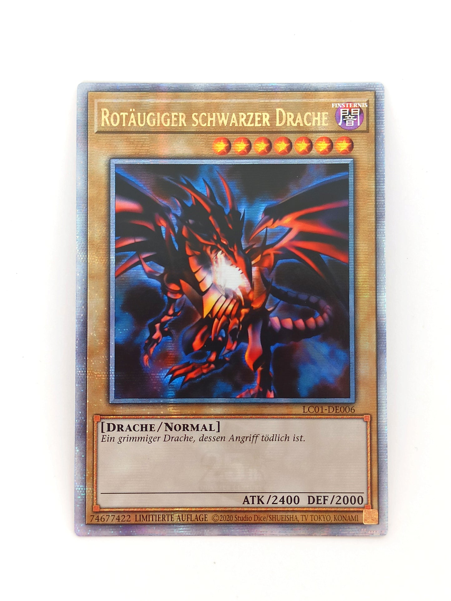 Yu-Gi-Oh! Rotäugiger Schwarzer Drache
- LC01-DE006 - Limitierte Auflage - Quarter Century Secret Rare