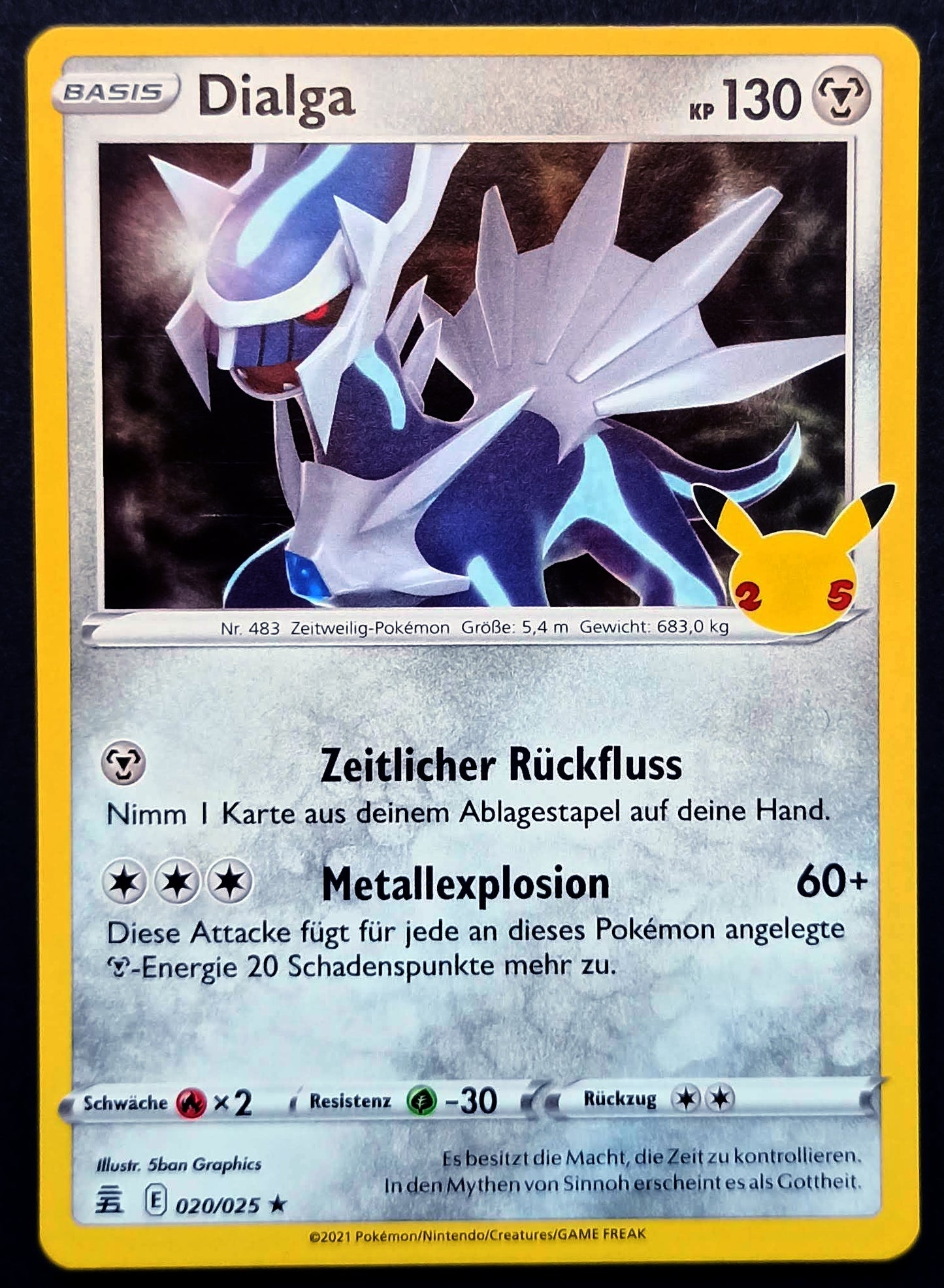 Pokemon Karte 25th Jubiläum HOLO RARE - Dialga E20/25