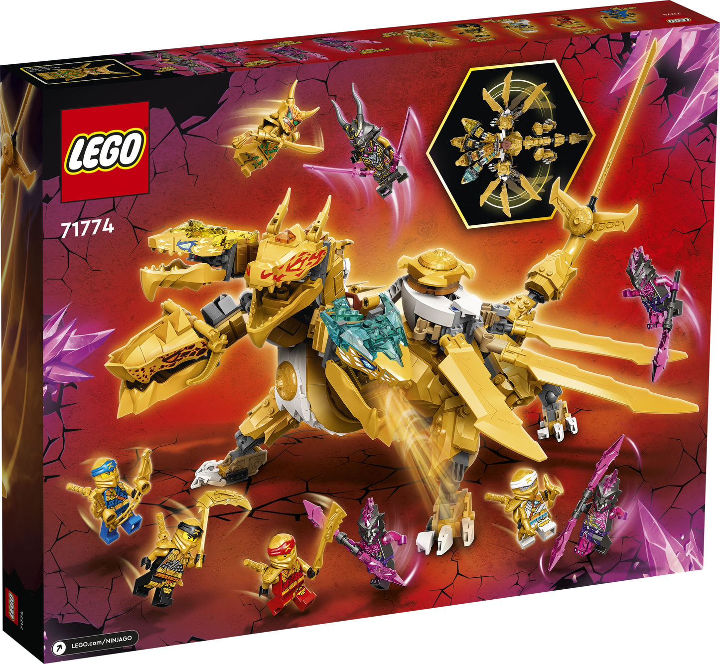 LEGO® Ninjago 71774 Lloyds Ultragolddrache - 989 Teile - Actionspielset mit Drachen und Ninja-Helden